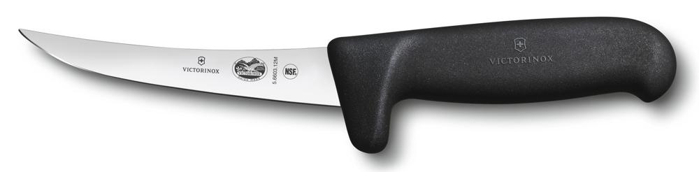 Нож кухонный Victorinox Fibrox (5.6603.12M) стальной обвалочный лезв.120мм прямая заточка черный