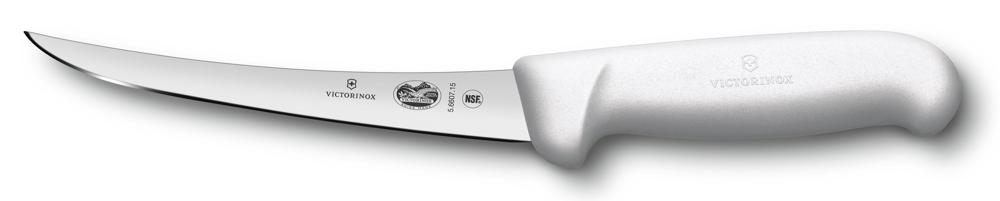 Нож кухонный Victorinox Fibrox (5.6607.15) стальной обвалочный лезв.150мм прямая заточка белый