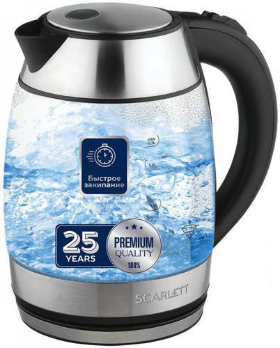 Чайник электрический Scarlett SC-EK27G94 1.7л. 2200Вт нержавеющая сталь корпус: стекло/металл/пластик