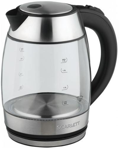 Чайник электрический Scarlett SC-EK27G94 1.7л. 2200Вт нержавеющая сталь корпус: стекло/металл/пластик