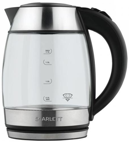 Чайник электрический Scarlett SC-EK27G94 1.7л. 2200Вт нержавеющая сталь корпус: стекло/металл/пластик