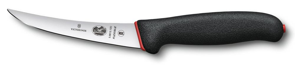 Нож кухонный Victorinox Fibrox (5.6613.12D) стальной разделочный лезв.120мм прямая заточка черный