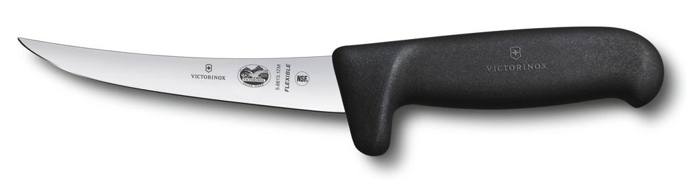 Нож кухонный Victorinox Fibrox (5.6613.12M) стальной обвалочный лезв.120мм прямая заточка черный