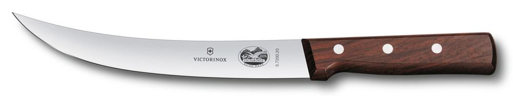 Нож кухонный Victorinox Wood (5.7200.20) стальной разделочный лезв.200мм прямая заточка дерево