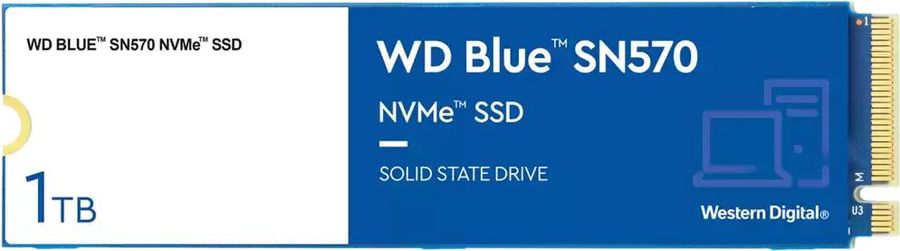 Накопитель SSD WD Original PCI-E 3.0 x4 1Tb WDS100T3B0C Blue SN570 M.2 2280