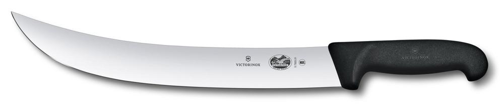 Нож кухонный Victorinox Fibrox (5.7303.31) стальной для стейка лезв.310мм прямая заточка черный