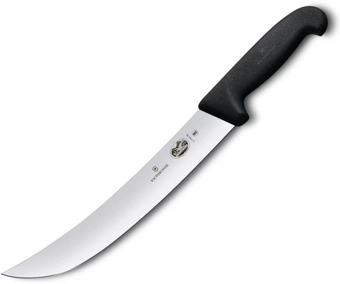 Нож кухонный Victorinox Fibrox (5.7303.36) стальной для стейка лезв.360мм прямая заточка черный