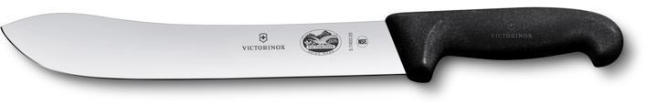 Нож Victorinox Fibrox (5.7403.25) стальной для забоя/разделки лезв.250мм прямая заточка черный