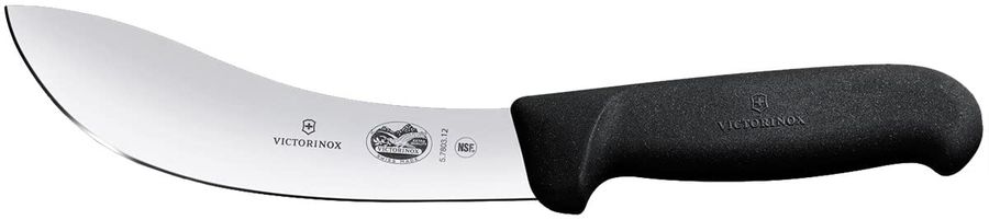 Нож кухонный Victorinox Fibrox (5.7803.12) стальной для забоя/разделки лезв.120мм прямая заточка черный