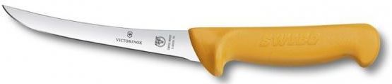 Нож кухонный Victorinox Swibo (5.8404.13) стальной обвалочный для мяса лезв.130мм прямая заточка оранжевый