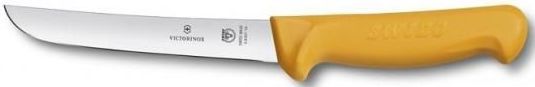 Нож кухонный Victorinox Swibo (5.8407.16) стальной обвалочный для мяса лезв.160мм прямая заточка оранжевый