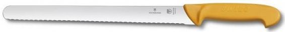 Нож кухонный Victorinox Swibo (5.8443.35) стальной универсальный лезв.350мм серрейт. заточка оранжевый