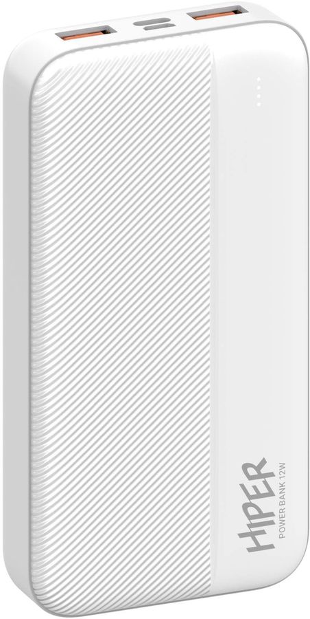 Мобильный аккумулятор Hiper SM20000 20000mAh 2.4A 2xUSB белый (SM20000 WHITE)