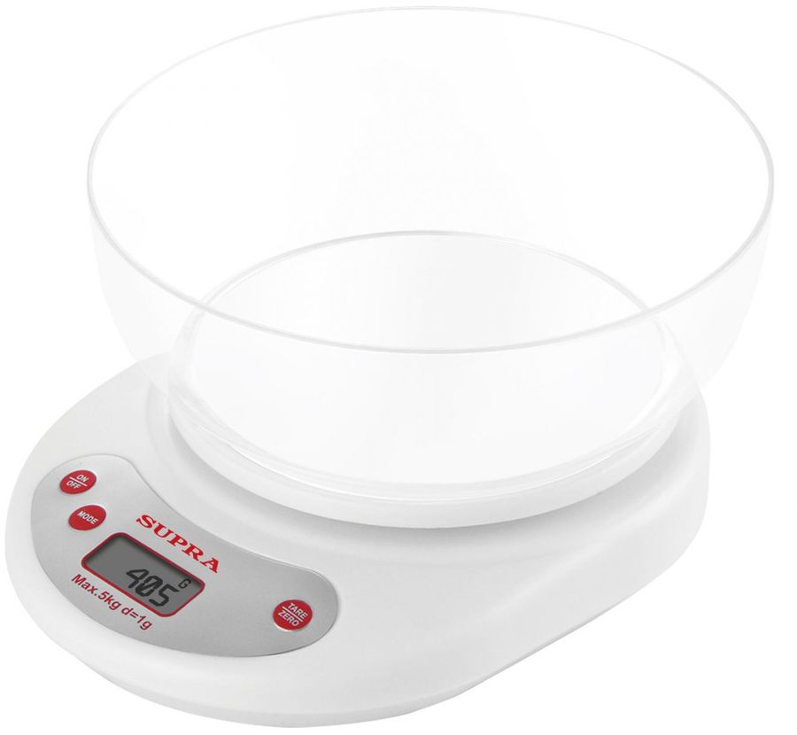 Весы кухонные электронные Supra BSS-4515PB макс.вес:5кг белый