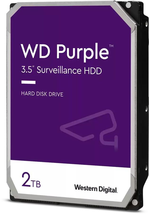 Жесткий диск WD Original SATA-III 2Tb WD22PURZ Surveillance Purple (5400rpm) 256Mb 3.5"