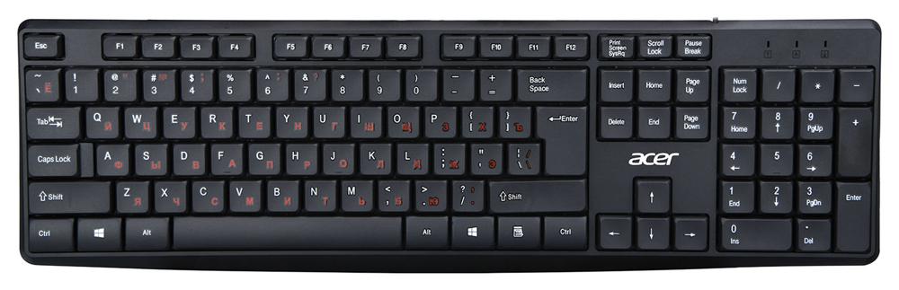 Клавиатура + мышь Acer OMW141 клав:черный мышь:черный USB (ZL.MCEEE.01M)
