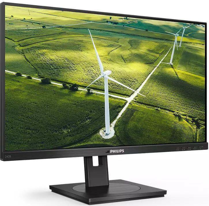 Монитор Philips 23.8" 242B1G черный IPS LED 16:9 DVI HDMI M/M HAS Pivot 250cd 178гр/178гр 1920x1080 D-Sub DisplayPort FHD USB 4.92кг
