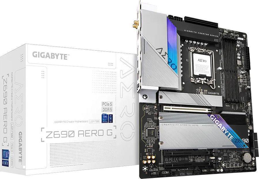 Материнская плата Gigabyte Z690 AERO G Soc-1700 Intel Z690 4xDDR5 ATX AC`97 8ch(7.1) 2.5Gg RAID+HDMI+DP