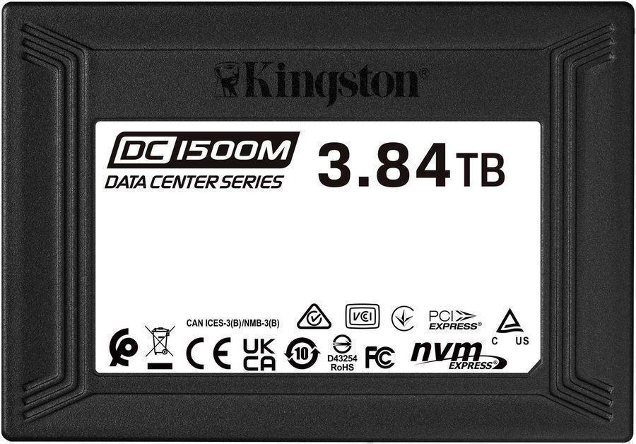 Накопитель SSD Kingston PCIe 3.0 x4 3.84TB SEDC1500M/3840G DC1500M 2.5" 1.6 DWPD