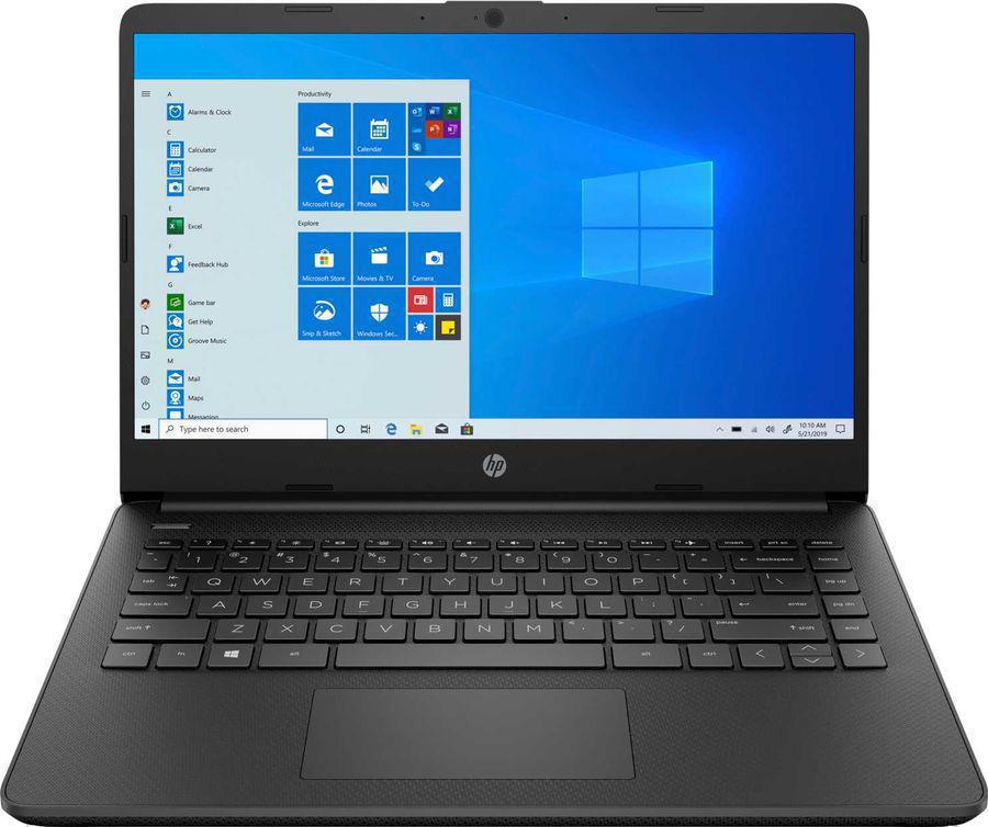 Ноутбук HP 14s-dq3001ur Celeron N4500 4Gb SSD256Gb Intel UHD Graphics 14" TN HD (1366x768) Windows 10 Home black WiFi BT Cam