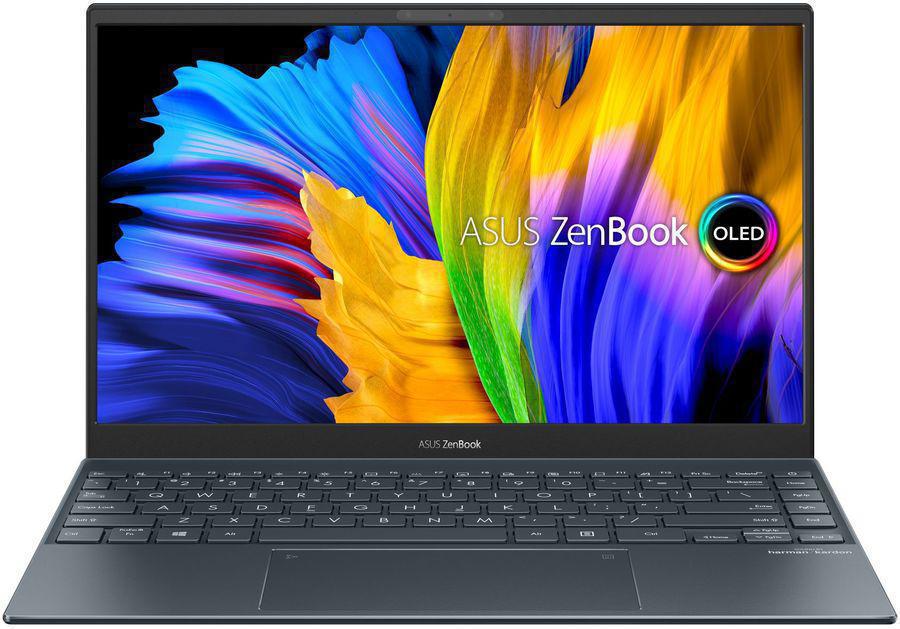 Ноутбук Asus Zenbook 13 OLED UX325EA-KG653W Core i5 1135G7 8Gb SSD512Gb Intel Iris Xe graphics 13.3" OLED FHD (1920x1080) Windows 11 Home grey WiFi BT Cam Bag (90NB0SL1-M00A70)