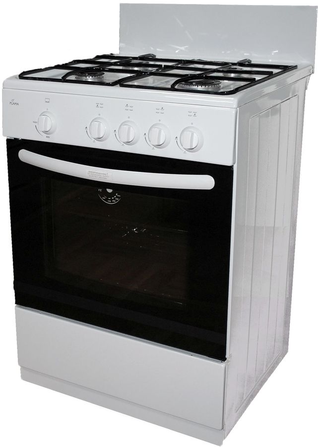 Плита Газовая Flama Classico HG 6401 W белый/черный (без крышки) реш.эмалированная сталь