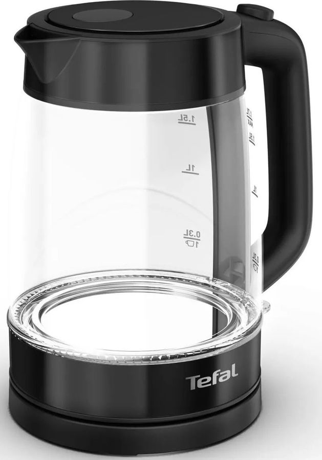Чайник электрический Tefal KI840830 1.7л. 2200Вт черный корпус: стекло/пластик (1510002137)