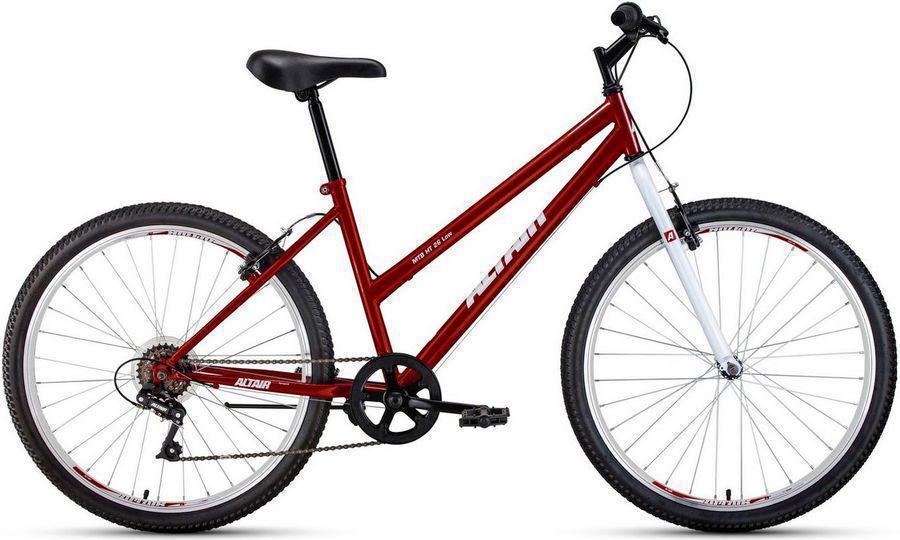 Велосипед Altair MTB HT 26 low (2021) горный рам.:17" кол.:26" красный/белый 14.7кг (RBKT1M166008)