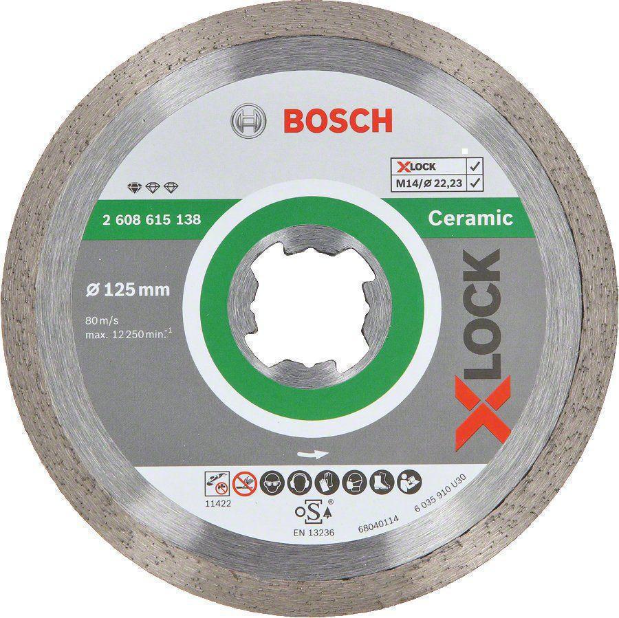 Диск алмазный по керам. Bosch Standard (2608615138) d=125мм d(посад.)=22.23мм (угловые шлифмашины) (упак.:1шт)