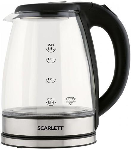 Чайник электрический Scarlett SC-EK27G88 1.8л. 1800Вт черный корпус: стекло