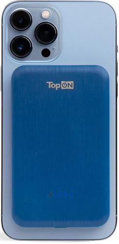 Мобильный аккумулятор TopON TOP-M5 5000mAh QC3.0/PD3.0/Qi 20W 3A USB-A/USB-C беспров.зар. синий (103079)