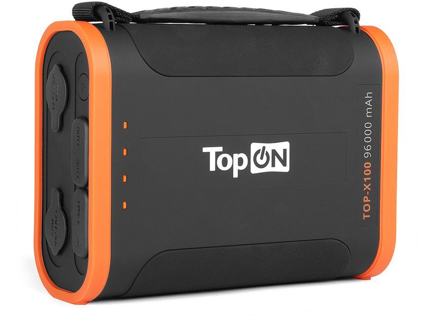 Мобильный аккумулятор TopON TOP-X100 96000mAh 184W 3A черный/оранжевый (102705)