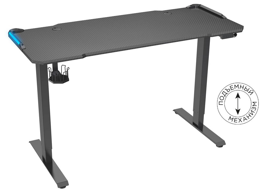 Стол для компьютера Cactus подъёмный столешница МДФ черный каркас черный (CS-EDL-GBK)