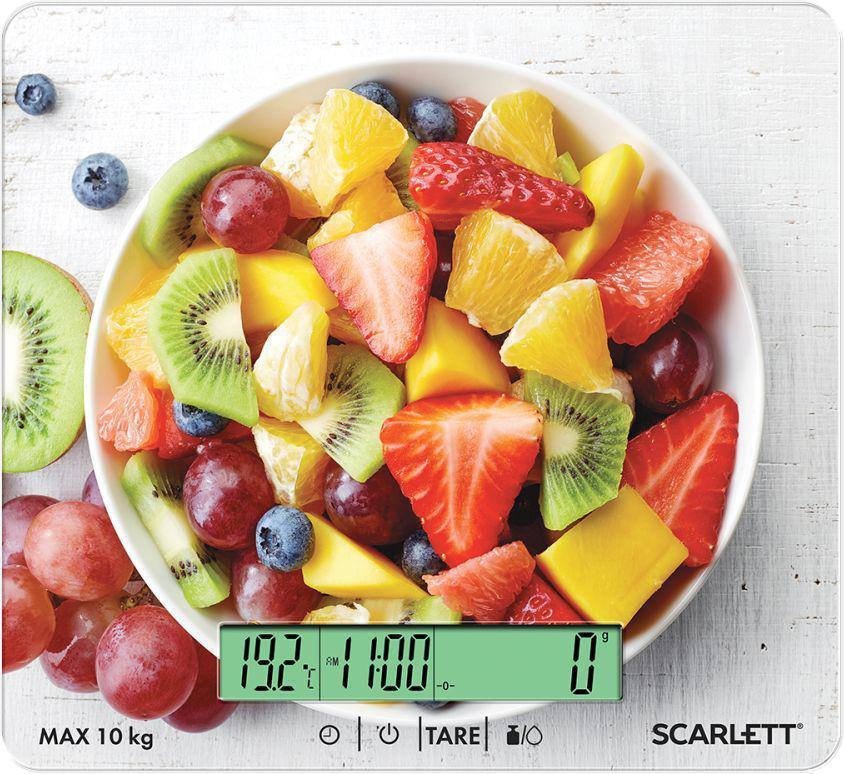 Весы кухонные электронные Scarlett SC-KS57P48 макс.вес:10кг рисунок/фруктовый салат