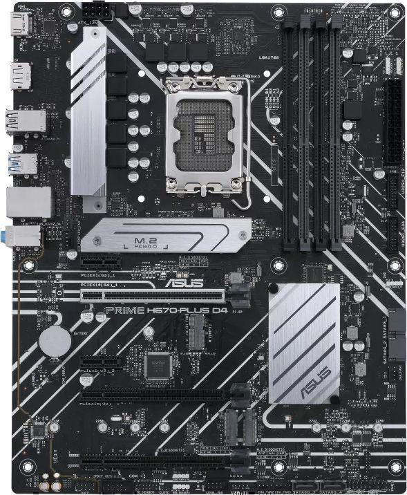 Материнская плата Asus PRIME H670-PLUS D4 Soc-1700 Intel H670 4xDDR4 ATX AC`97 8ch(7.1) 2.5Gg RAID+HDMI+DP
