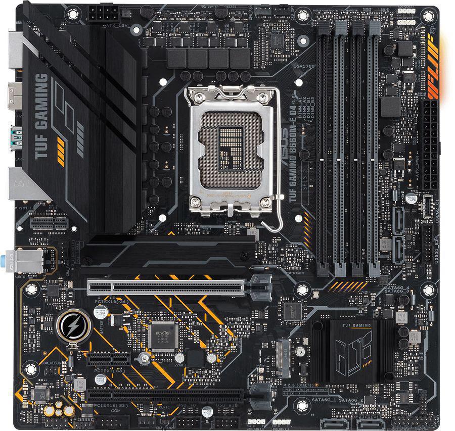 Материнская плата Asus TUF GAMING B660M-E D4 Soc-1700 Intel B660 4xDDR4 mATX AC`97 8ch(7.1) 2.5Gg RAID+HDMI+DP