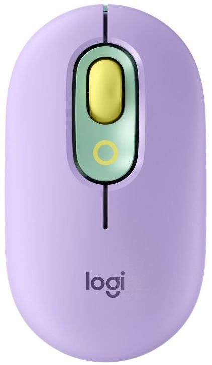 Мышь Logitech POP Mouse with emoji фиолетовый/зеленый оптическая (4000dpi) беспроводная BT/Radio USB (4but)
