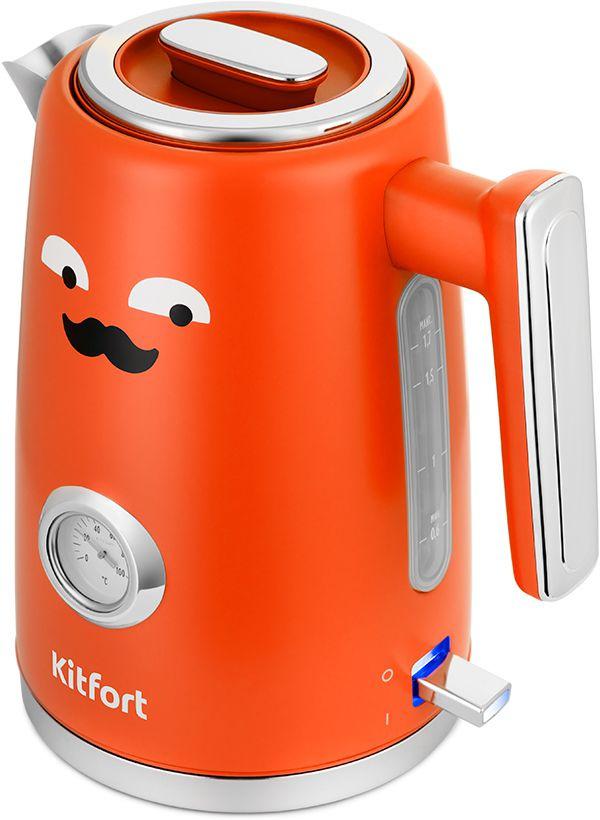 Чайник электрический Kitfort КТ-6144-3 1.7л. 2200Вт красный (корпус: пластик)