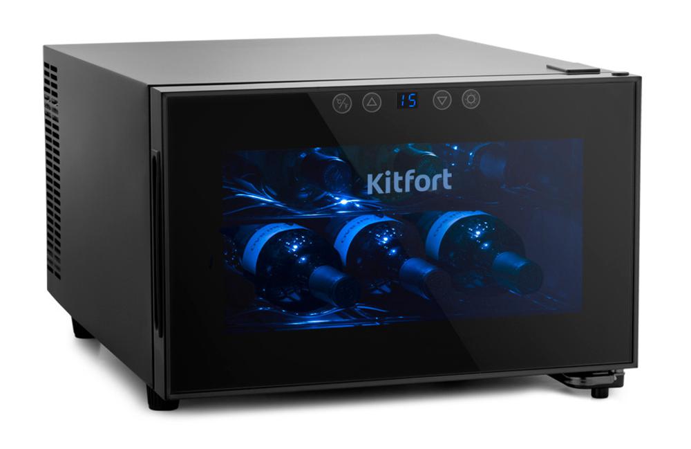 Винный шкаф Kitfort КТ-2403 черный (однокамерный)
