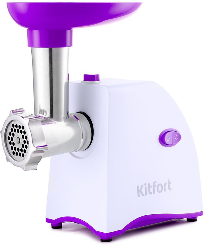 Мясорубка Kitfort КТ-2111-1 800Вт белый/фиолетовый