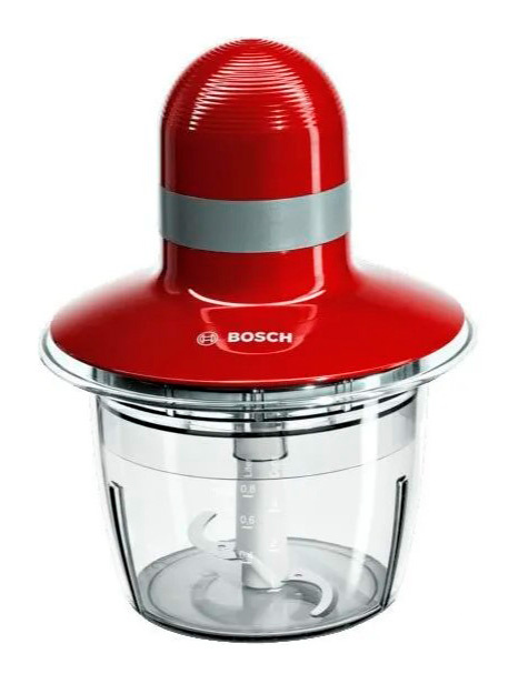 Измельчитель электрический Bosch MMR08R2 0.8л. 400Вт красный