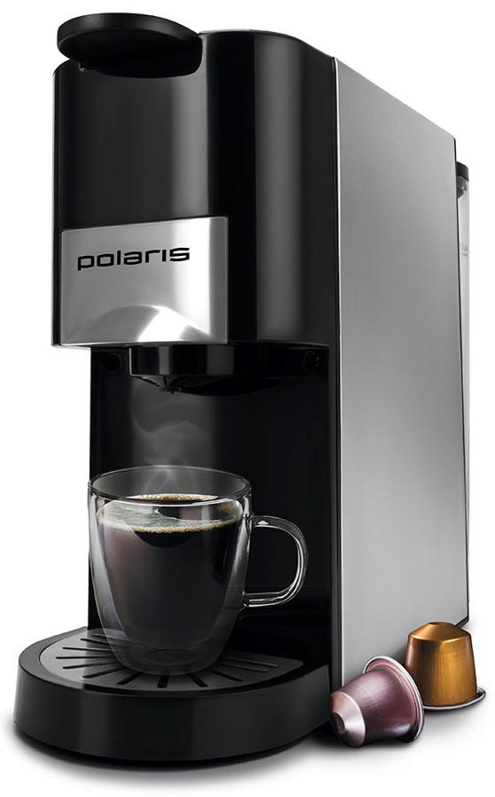 Кофемашина Polaris PCM 2020 3-in-1 1450Вт черный/нержавеющая сталь