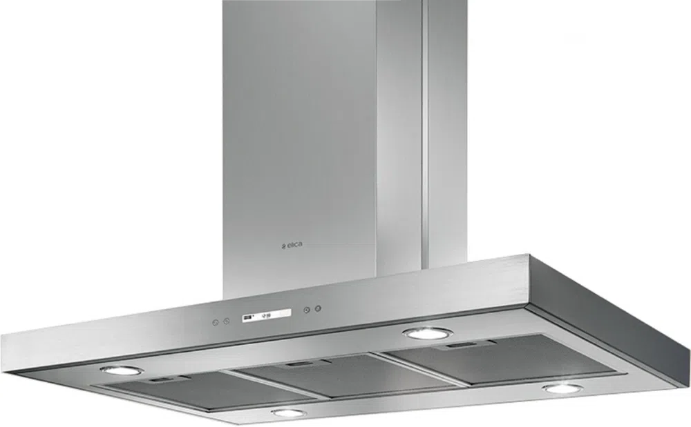 Вытяжка каминная Elica Spot Plus Island IX/A/90 нержавеющая сталь управление: сенсорное (1 мотор)