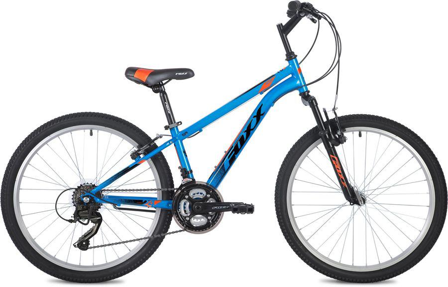 Велосипед Foxx Aztec (2021) горный (подростк.) рам.:14" кол.:24" синий 17.8кг (24SHV.AZTEC.14BL2)