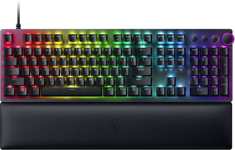 Клавиатура Razer Huntsman V2 механическая черный USB for gamer LED (подставка для запястий)