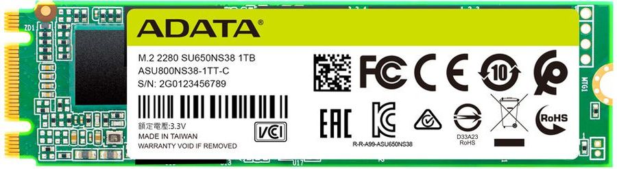 Накопитель SSD A-Data SATA-III 1TB ASU650NS38-1TT-C Ultimate SU650 M.2 2280