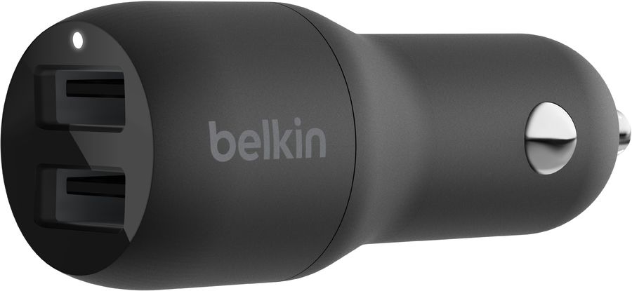 Автомобильное зар./устр. Belkin CCB001btBK 1.2A+1.2A (PD) 2xUSB универсальное черный