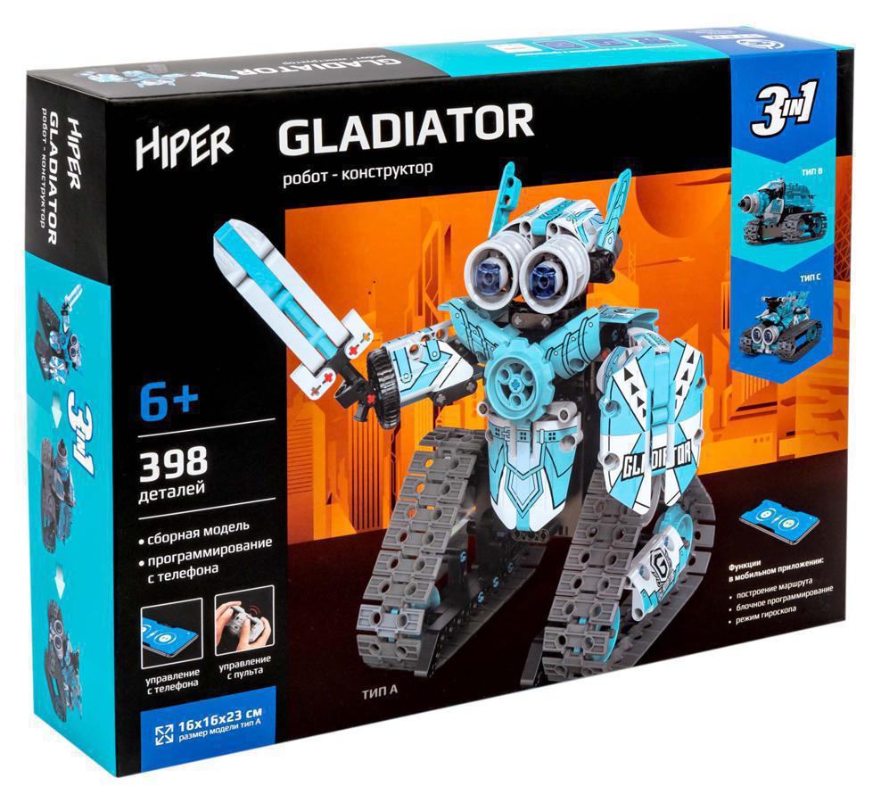 Конструктор радиоуправляемый Hiper Robot Gladiator пластик зеленый/белый  (HBB-0050) (от 8 лет) - 1697565 - купить в компьютерном магазине eXtreme  Computers. Цена, характеристики.