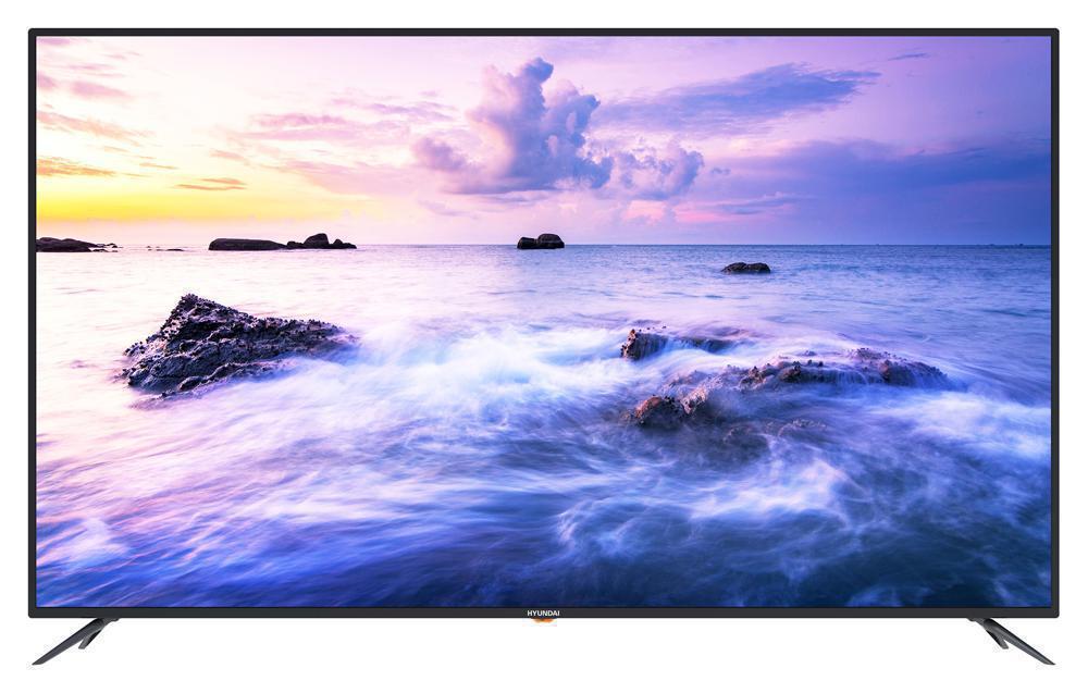 Телевизор LED Hyundai 75" H-LED75GU7005 Салют ТВ черный 4K Ultra HD 60Hz DVB-T DVB-T2 DVB-C DVB-S DVB-S2 WiFi Smart TV (RUS)