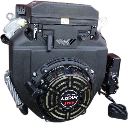 Двигатель бензиновый Lifan 2V78F-2A PRO 4-х тактный 27л.с. 16.5кВт для садовой техники